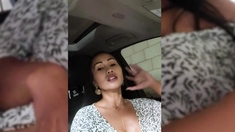 Big tits Asian streamer masturbated