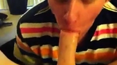 Giving Not His Bro A Blowjob And Swallowing