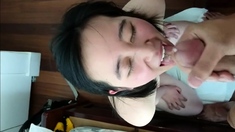 Cute Asian Blowjob and Facial