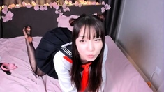 Pretty Japanese teen solo masturbation Uncensored