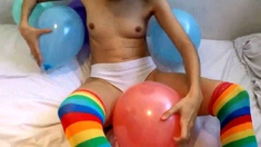 I Love Balloons - Amateur Teen Latina Solo Webcam Show