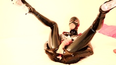 Shemale tranny enjoying solo masturbation