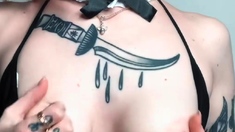 Amateur blondie solo anal masturbation