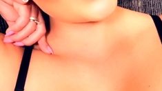Big boobs milf masturbates with her dildo