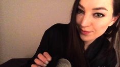 Cute curly brunette solo webcam masturbation