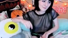 Cute blonde amateur webcam teen masturbating