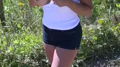 Amateur striptease and Solo masturbation