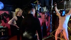 Strafkamer - Mistress Baton - Double Domme Cock Caning