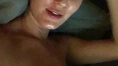 Hot brunette from squirt masturbating on webcam