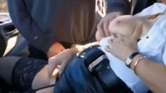 French Amateur Shows Off in Car