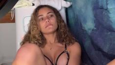 Stacked brunette goes solo toys and masturbation