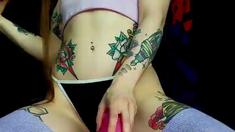 Stacked brunette goes solo toys and masturbation