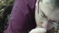Bear Cub Blows a Load in His Mouth and Swallows