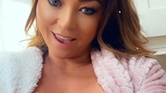 Big boobs milf masturbates with her dildo