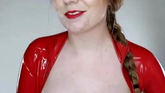 Great Big Boobs On Masturbating Redhead
