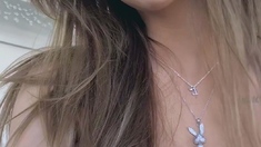 Busty brunette with big boobs rides cock