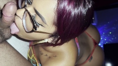 Amateur with big ass blowjob before getting licked