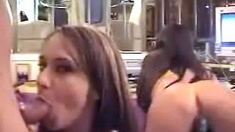 Brunette amateur blowjob and cock riding to earn some cash