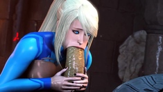 Titty blonde hentai in a cave full of monsters
