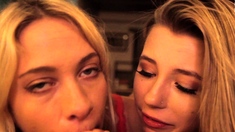 Amateur blonde teens cock sharing threesome fuck