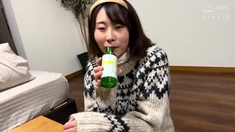 Japanese amateur MILF sucking on dick