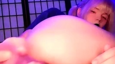 Onyushka Close Up Anal Play With Dildo