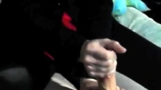 Amateur CFNM Handjob Ends in Cumshot