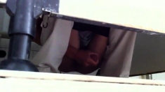 Str8 Spy Guy In Public Toilet