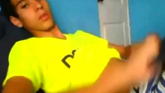 Latino Twink Shows Off When Jerking