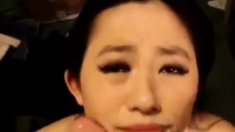 Asian nympho begs for cum on her face