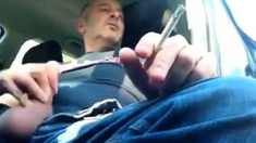 Smoking and Jerking in car