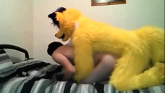 Skinny Twink Fucked By Mascot