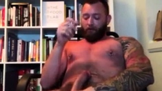 Hot gay eats his own cum