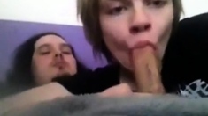 Short Haired Amateur Cocksucker Swallows Cum For The Camera