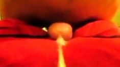 Towel humping thick cum orgasm
